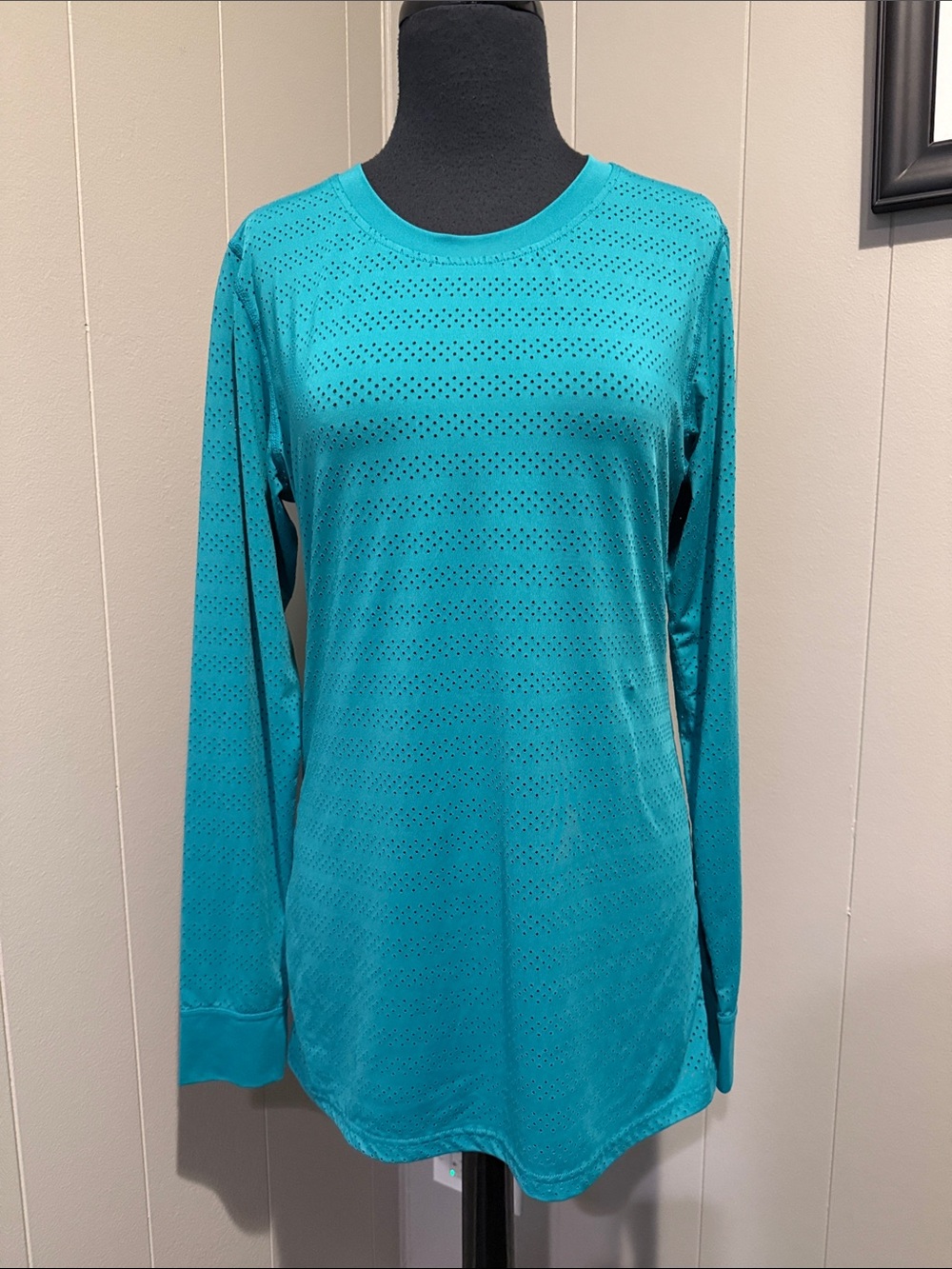 Zyia Active Women's Medium Teal Long-Sleeve Performance Tee